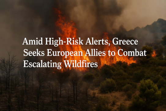 Ante alertas de alto riesgo, Grecia busca aliados europeos para combatir incendios forestales en aumento